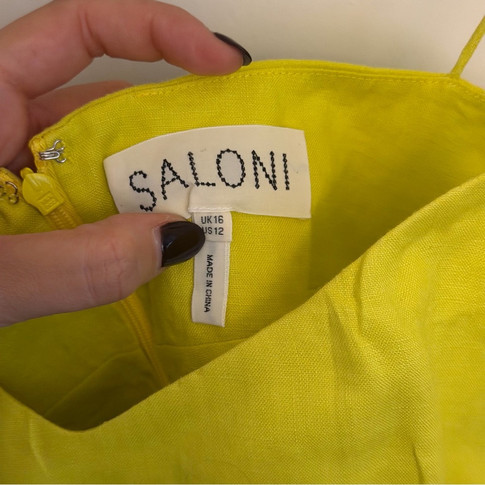Saloni Bonnie Linen Mini Dress - Picture 7 of 9